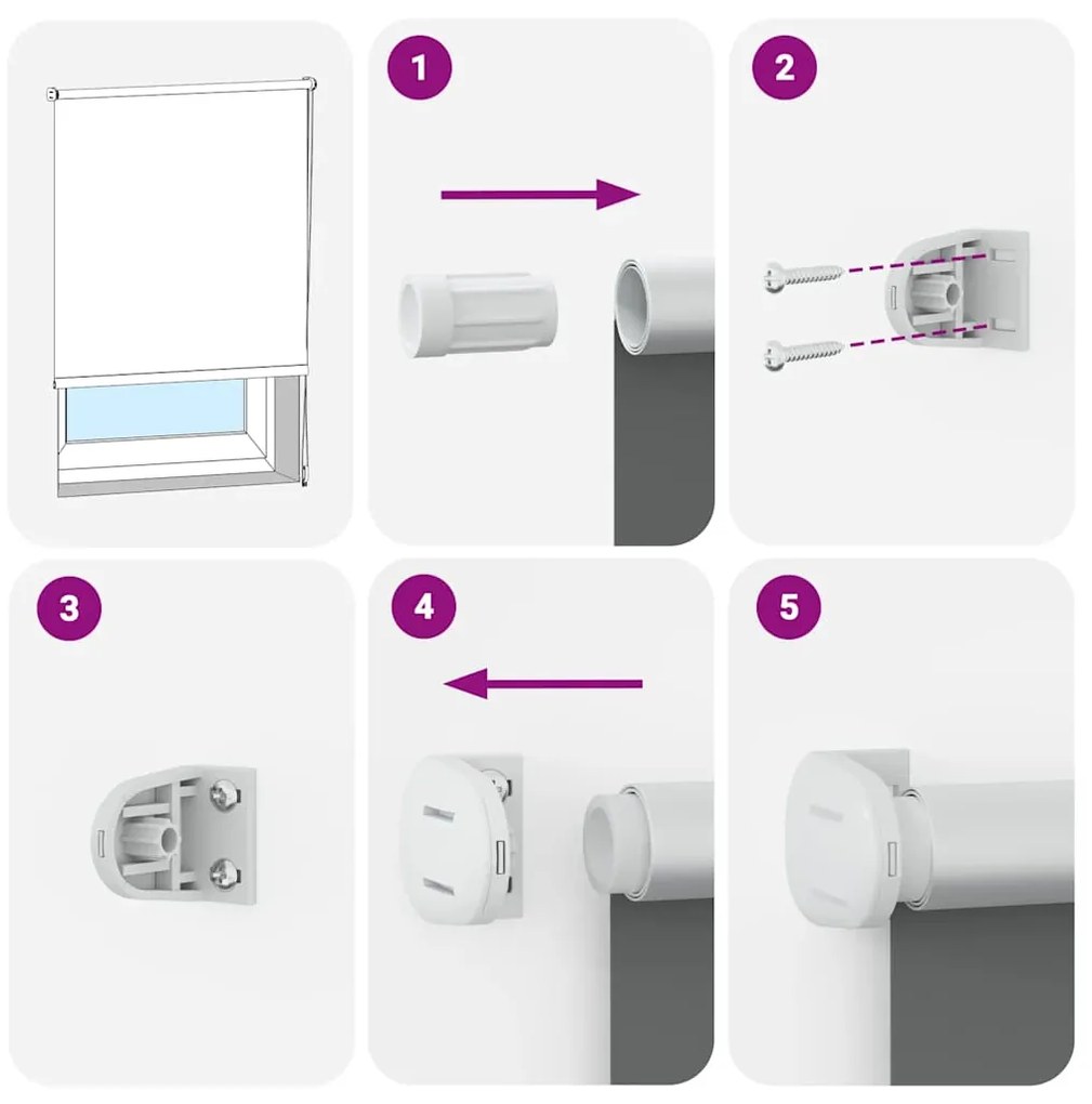 Roller Blind Blackout Μαύρο 55x175 cm Πλάτος υφάσματος 50,7 cm 4010885
