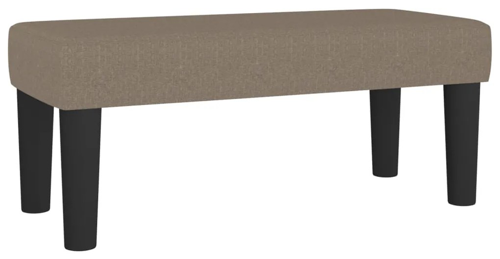 vidaXL Κρεβάτι Boxspring με Στρώμα Taupe 100 x 200 εκ. Υφασμάτινο