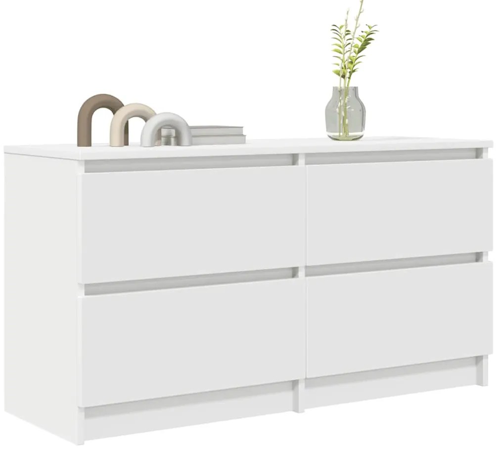 vidaXL Έπιπλο Τηλεόρασης Λευκό 100x35x54 εκ. Επεξεργασμένο Ξύλο