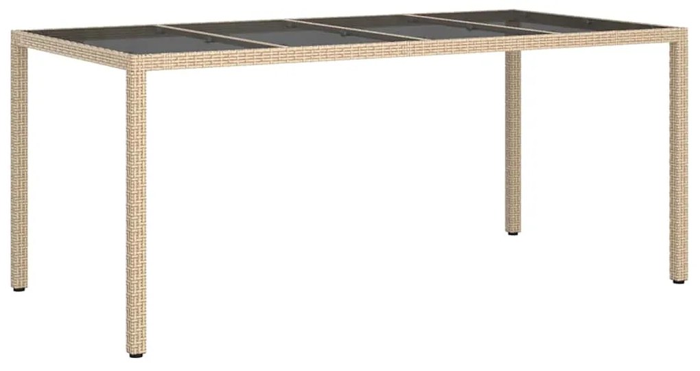 vidaXL Τραπέζι Κήπου για Φαγητό Μπεζ 190 x 90 x 75 cm Πολυ ράταν