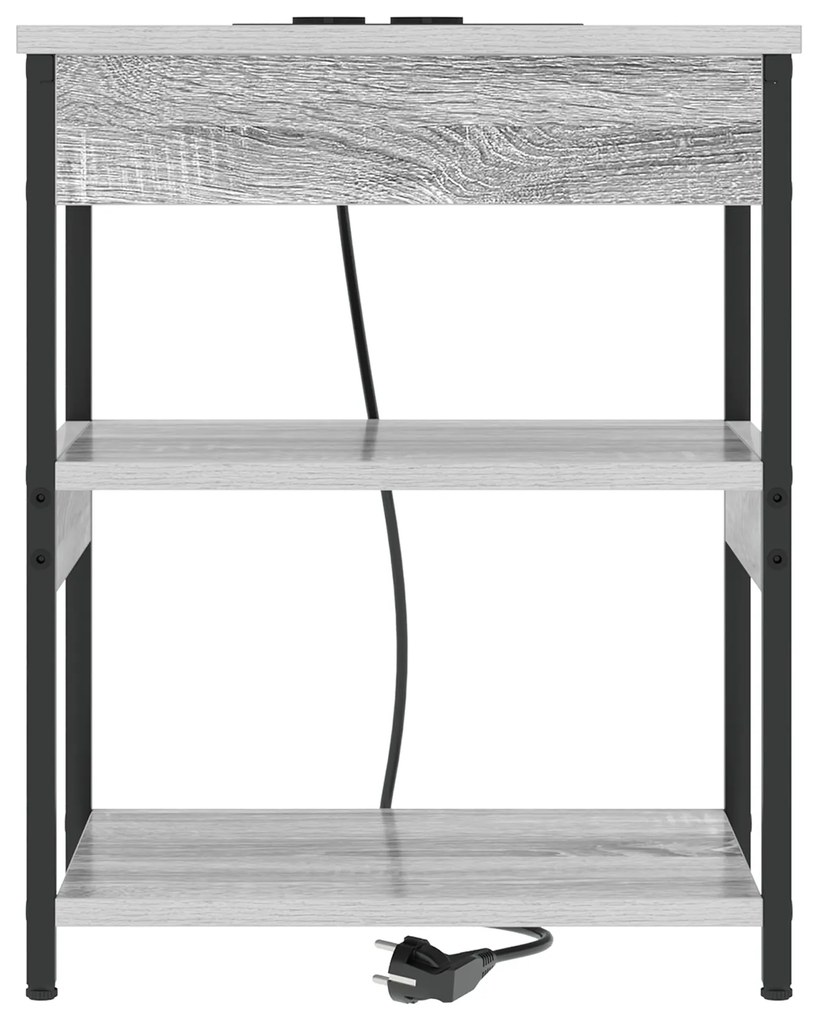 vidaXL Κομοδίνο Γκρι sonoma 41 x 31 x 51 εκ. Επεξεργασμένο ξύλο