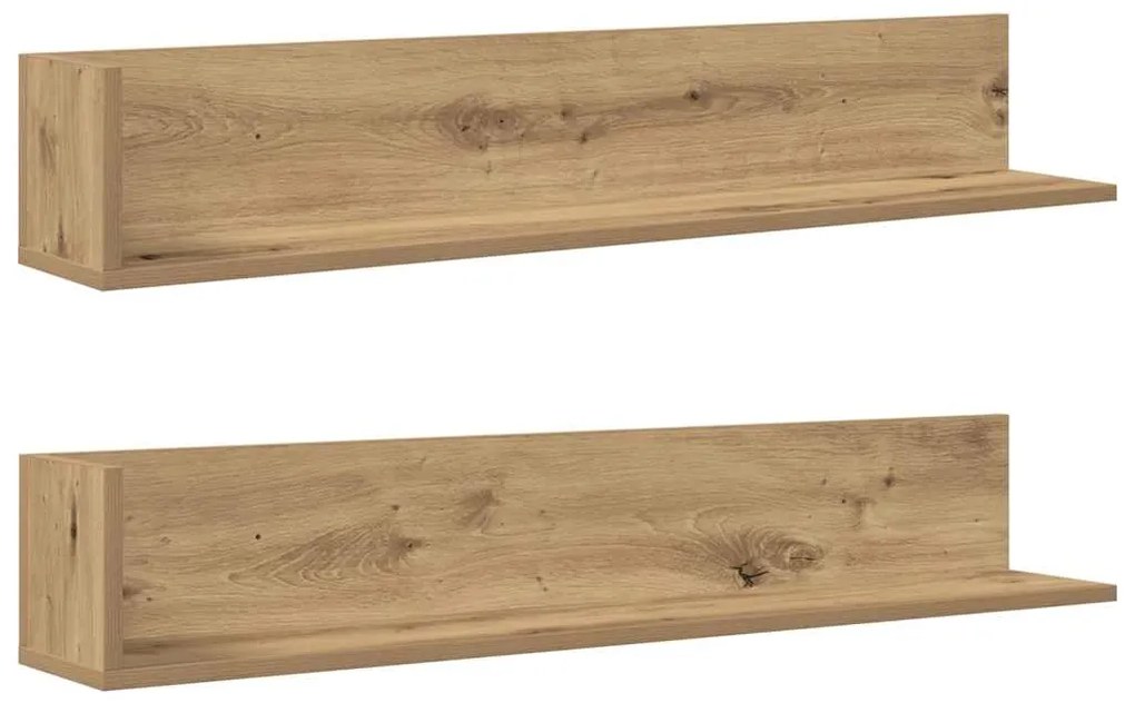 vidaXL Ράφια τοίχου 2 τεμάχια Artisan Oak Κατασκευασμένο ξύλο