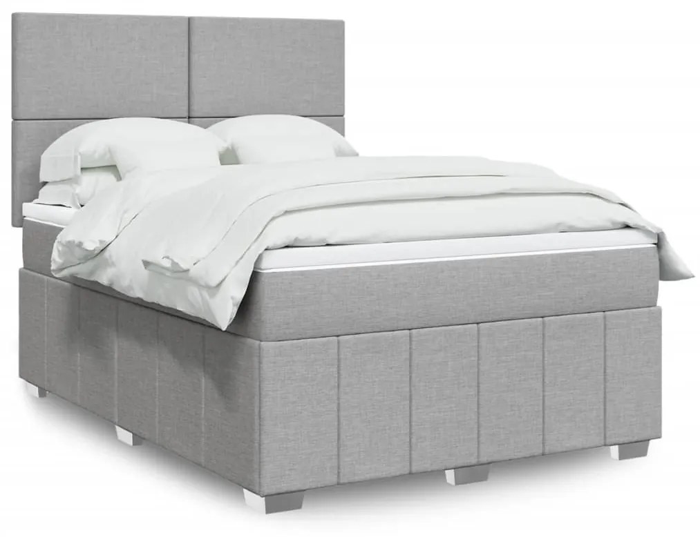 vidaXL Κρεβάτι Boxspring με Στρώμα Αν. Πράσινο 160x200εκ Υφασμάτινο