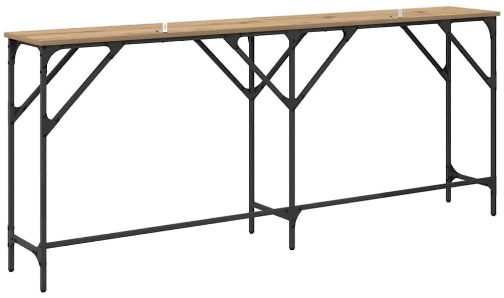 vidaXL Τραπέζι κονσόλας artisan δρυς 180 x 29 x 75 εκ