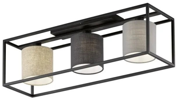 Πλαφονιέρα Φωτιστικό Οροφής Ύφασμα Isko 21358 Fischer Honsel-21358-Μαύρο 21358