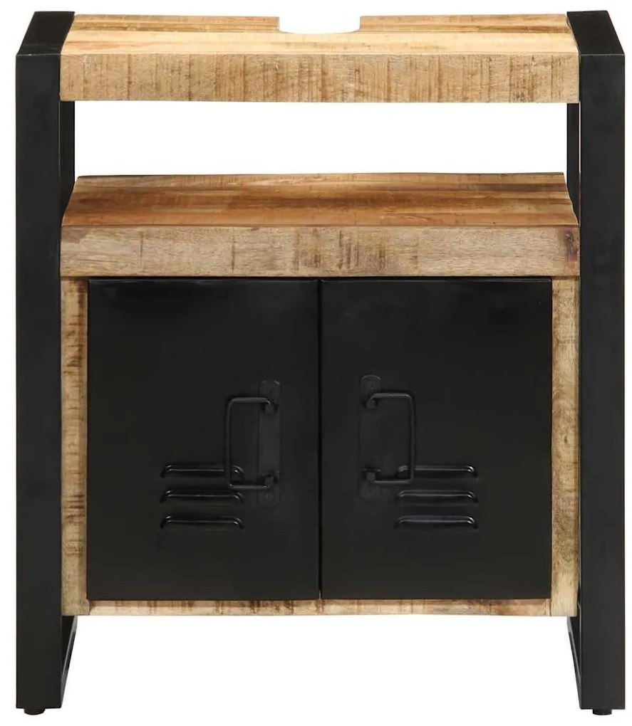 vidaXL Ντουλάπι Μπάνιου Καφέ 55 x 35 x 60 εκ. Μασίφ ξύλο μάνγκο