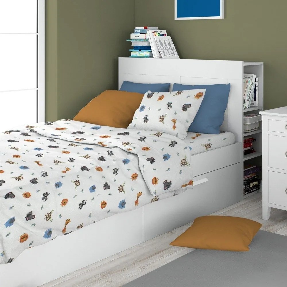 Σεντόνια Παιδικά Zoo 29 (Σετ 3τμχ) Multi DimCol Μονό 160x240cm 100% Cotton Flannel
