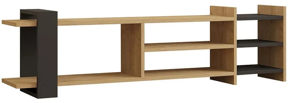 Έπιπλο Τηλεόρασης Elis 835PUQ3055 153,6x26x40cm Oak-Anthracite