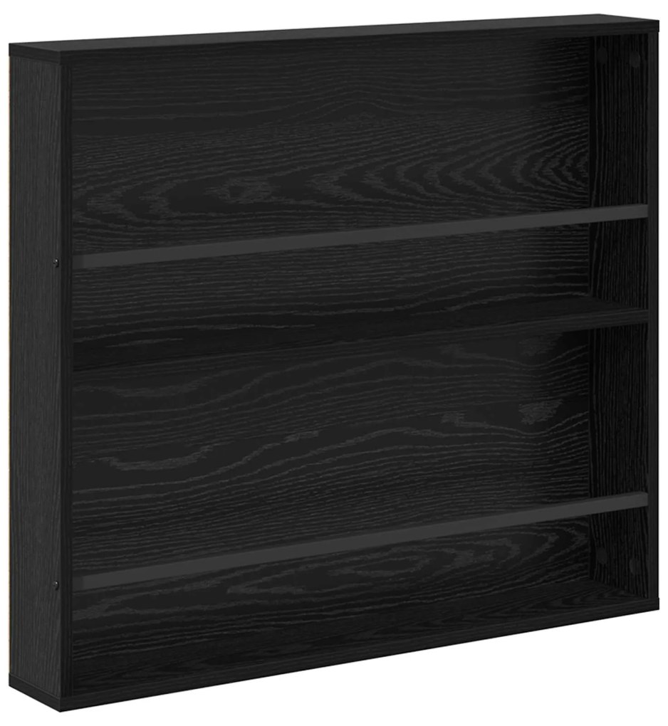 vidaXL Ράφι Περιοδικών με ράφι 2 pcs Μαύρη Οξυά 80 x 12 x 70 εκ