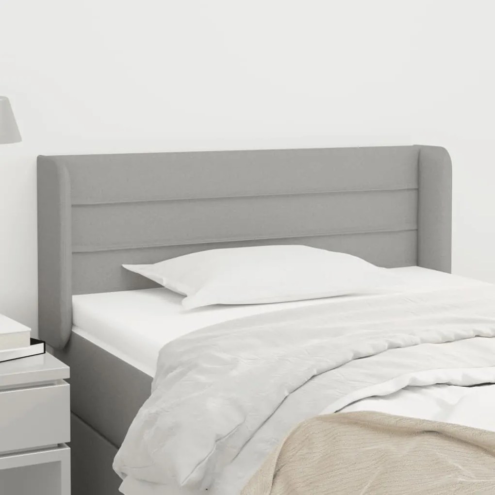vidaXL Κεφαλάρι με Πτερύγια Ανοιχτό Γκρι 83x16x78/88 εκ. Υφασμάτινο