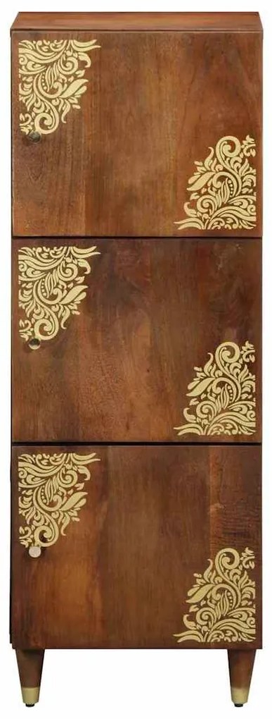 vidaXL Highboard με ράφι Καφέ 40 x 33 x 110 εκ Στερεό ξύλο μάνγκο