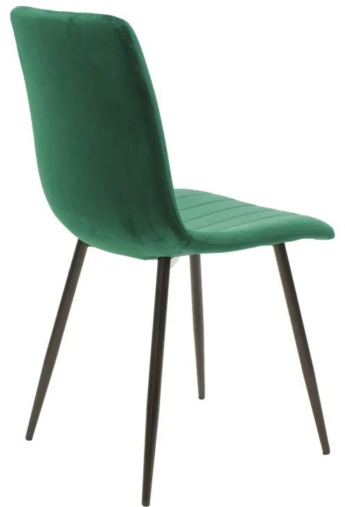 Καρέκλα Τραπεζαρίας Noor με Κυπαρισσί Βελούδο και Μαύρο Μεταλλικό πόδι 44x53x86εκ. 4αδα 44x53x86 εκ.