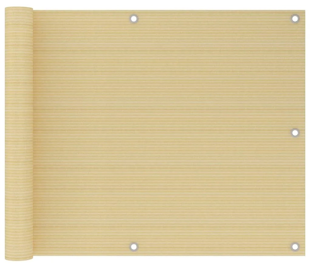 vidaXL Διαχωριστικό Βεράντας Μπεζ 75 x 300 εκ. από HDPE