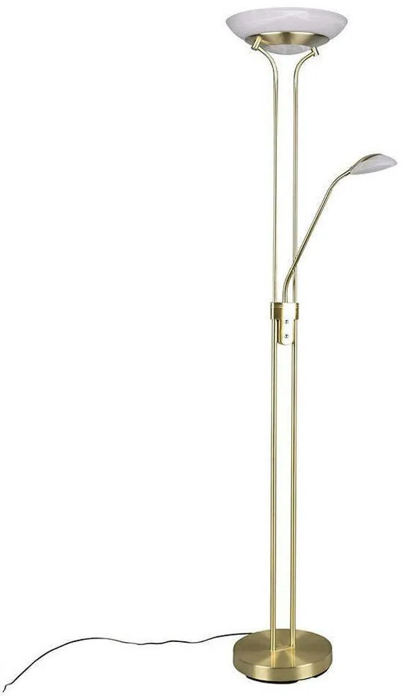 Φωτιστικό Δαπέδου Orson R40073508 1x27W &amp; 1x4,5W Led Φ32cm 108cm Brass Mat RL Lighting Μέταλλο,Γυαλί