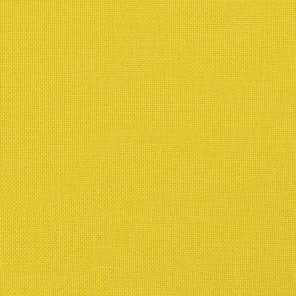 vidaXL Πολυθρόνα Ανοιχτό Κίτρινη 60 εκ. Υφασμάτινη με Υποπόδιο