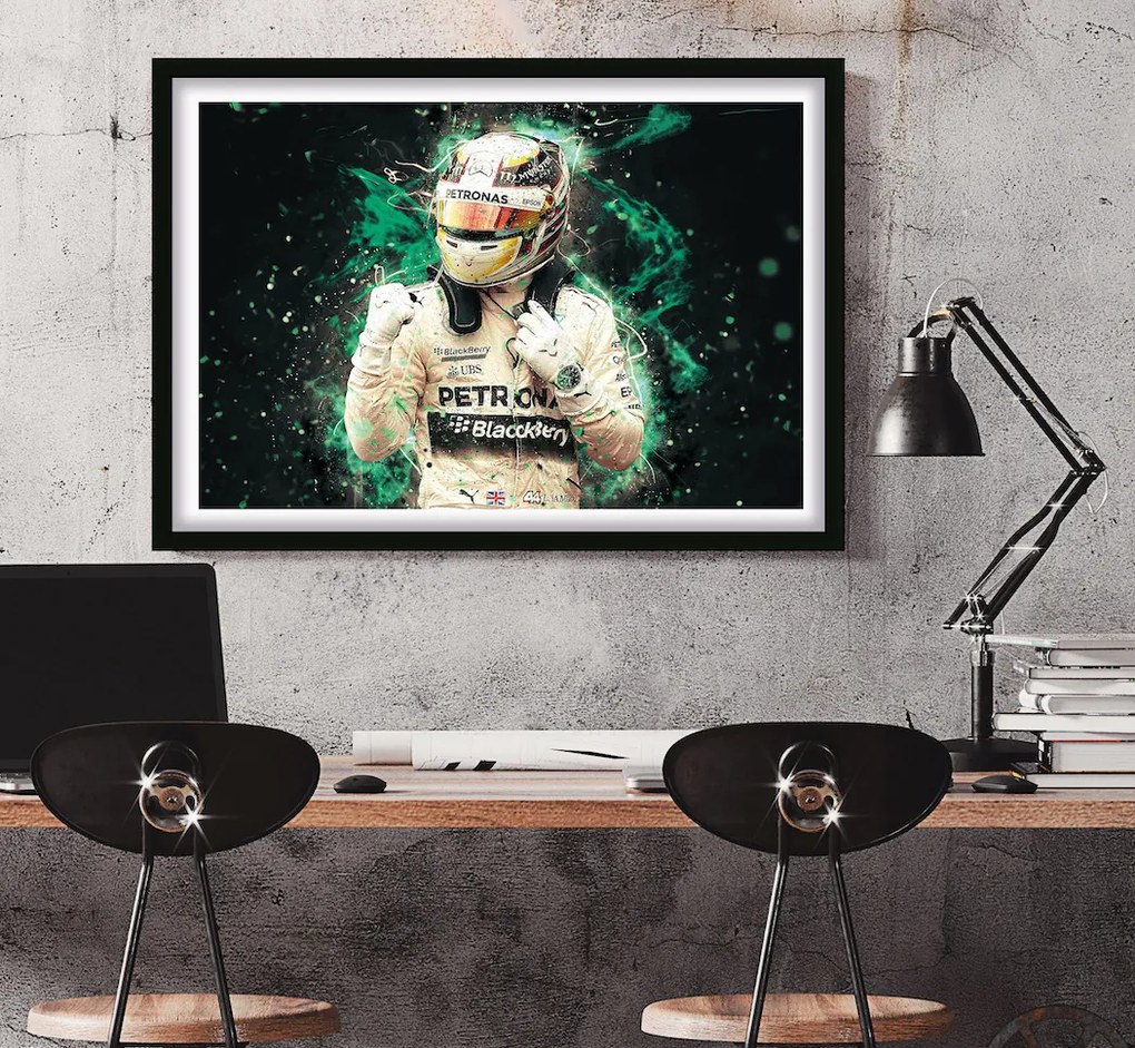 Πόστερ &amp; Κάδρο Lewis Hamilton F036 21x30cm Εκτύπωση Πόστερ (χωρίς κάδρο)