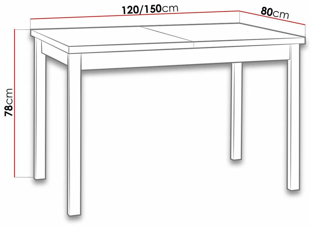 Τραπέζι Victorville 125, Μαύρο, Sonoma οξιά, 76x80x120cm, 30 kg, Επιμήκυνση, Πλαστικοποιημένη μοριοσανίδα, Ξύλο, Μερικώς συναρμολογημένο, Ξύλο: Οξιά