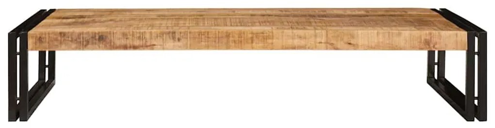 vidaXL Ράφι μπάνιου 120 x 50 x 23 εκ. Στερεό ξύλο μάγκο, σίδηρος