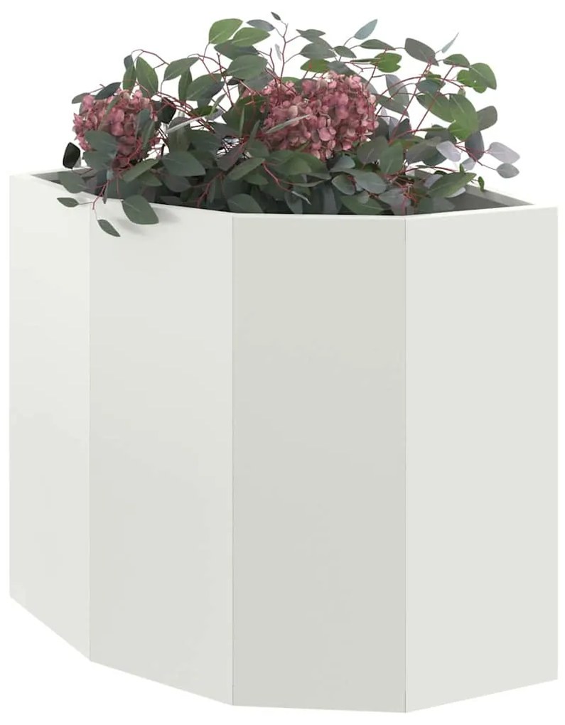 vidaXL Γωνιακό Ροδόδεντρο Λευκό 45 x 45 x 50 εκ Ατσάλι