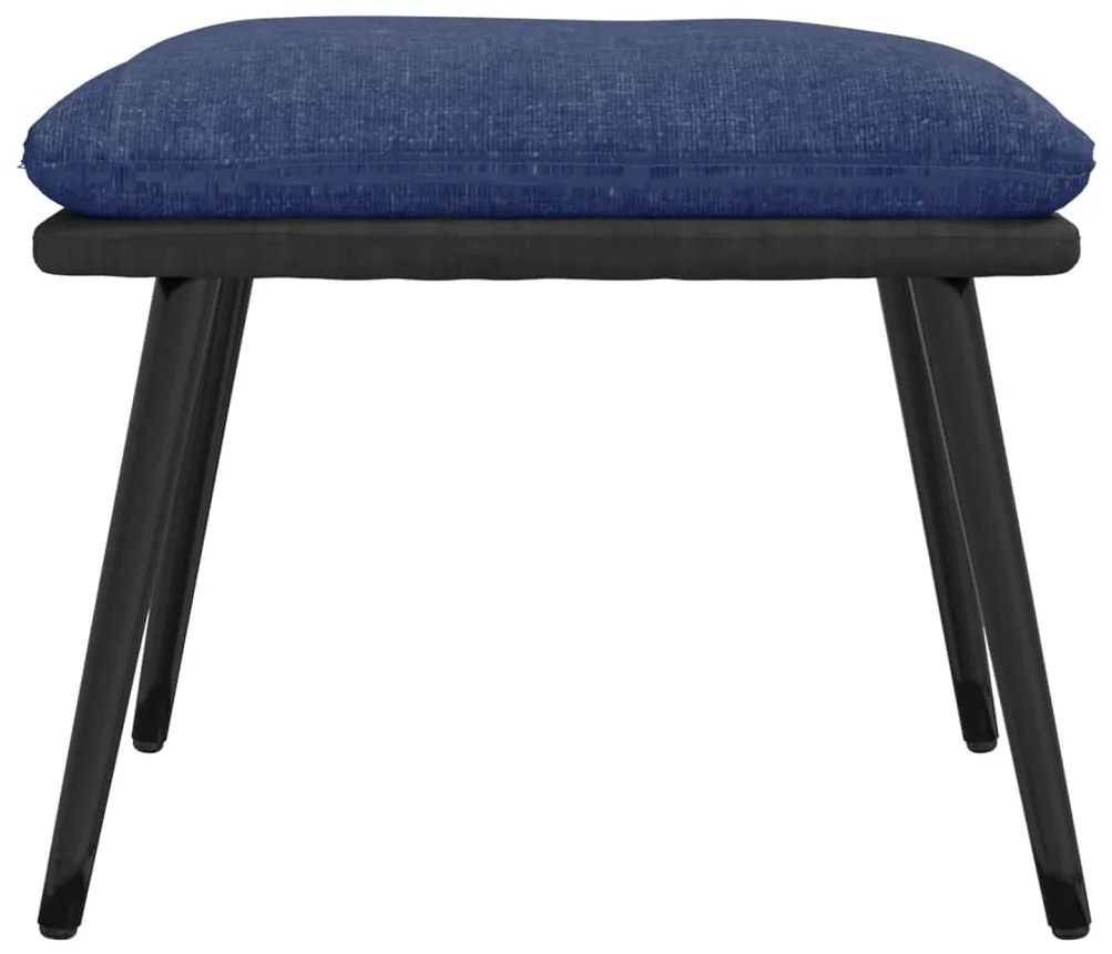 vidaXL Υποπόδιο Μπλε 45x29,5x35 εκ. Ύφασμα & Συνθετικό Δέρμα