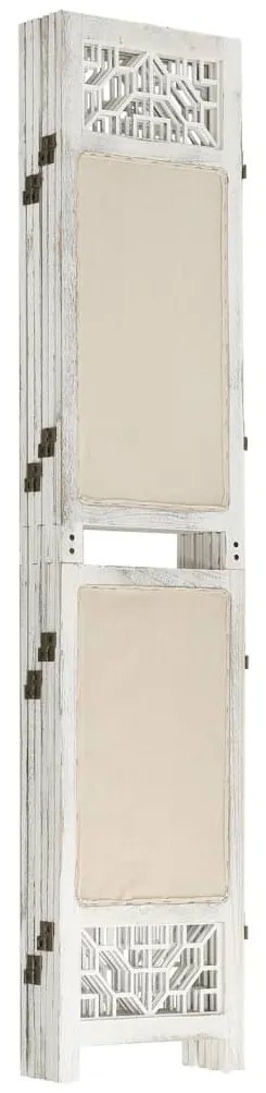 vidaXL Διαχωριστικό Δωματίου με 6 Πάνελ Κρεμ 210 x 165 εκ. Υφασμάτινο