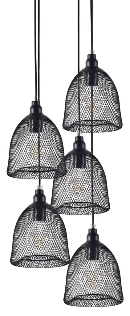 Φωτιστικό Οροφής Πολύφωτο Homelighting Zola 77-4352 Black