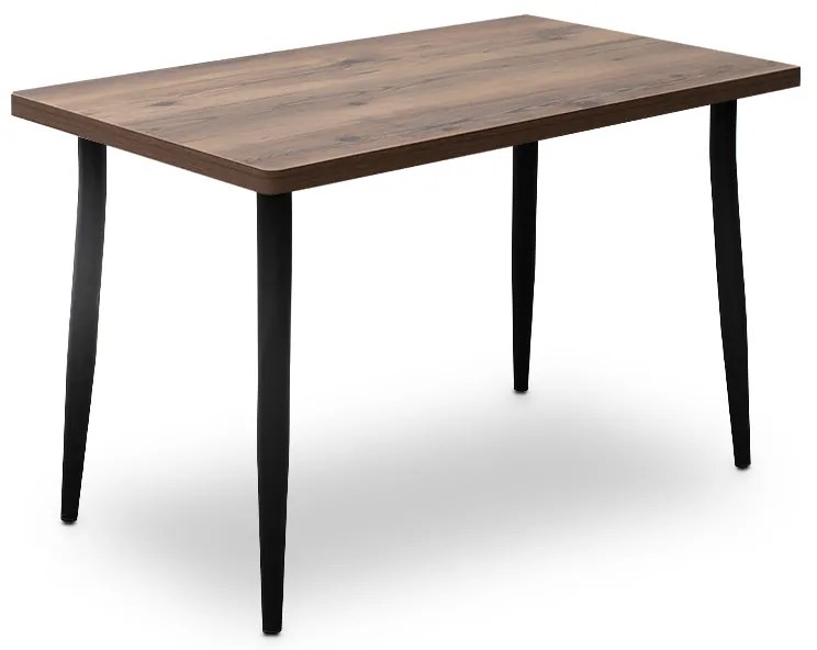 Τραπέζι Levico Megapap Mdf - μεταλλικό χρώμα καπνιστή καρυδιά 120x70x75εκ.