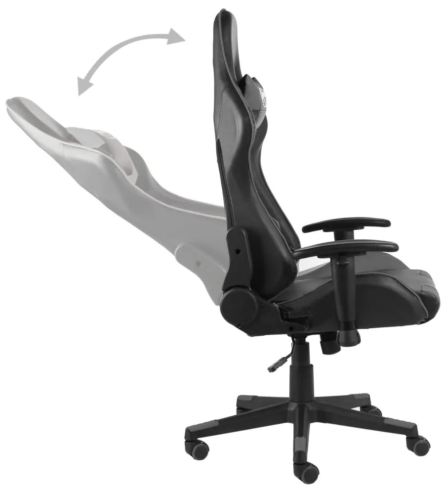 vidaXL Καρέκλα Gaming Περιστρεφόμενη Γκρι PVC