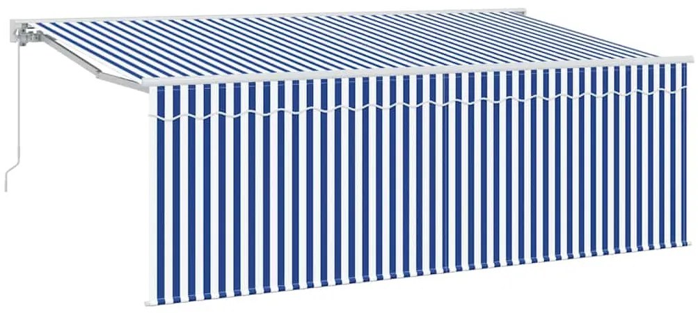 vidaXL Σκηνίτσα Αναδιπλούμενη Μπλε και λευκό 350 x 200 cm