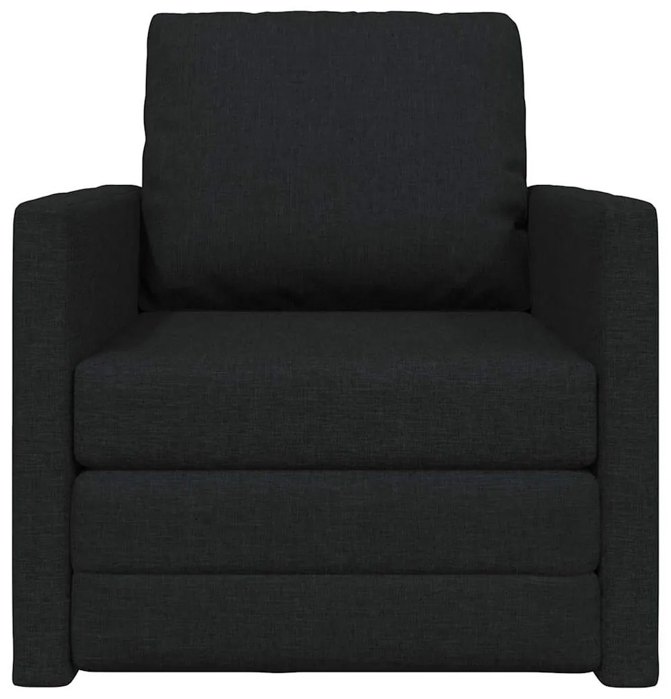 vidaXL Κρεβάτι καναπές Μαύρο 74 x 77 x 81 εκ. ύφασμα