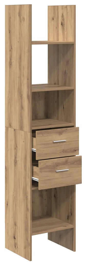 vidaXL Βιβλιοθήκη artisan δρυς 40 x 35 x 180 εκ. Επεξεργασμένο ξύλο