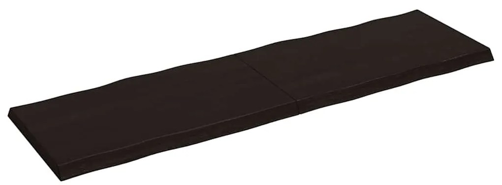 vidaXL Επιφ Τραπεζιού Αν Καφέ 200x60x(2-6)εκ.Ακατέργ. Μασίφ Ξύλο Δρυός