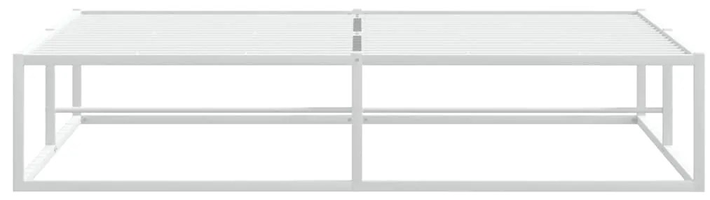 vidaXL Πλαίσιο κρεβατιού χωρίς στρώμα Λευκό 160x200 cm Μεταλλικό