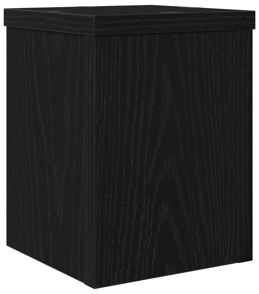 vidaXL Βάση φυτών 2 pcs Μαύρη Οξυά 15 x 15 x 20 εκ. Επεξεργασμένο ξύλο