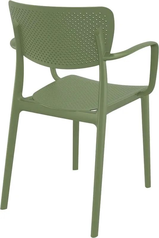 Πολυθρόνα Πολυπροπυλενίου Loft Olive Green 54X53X82εκ.