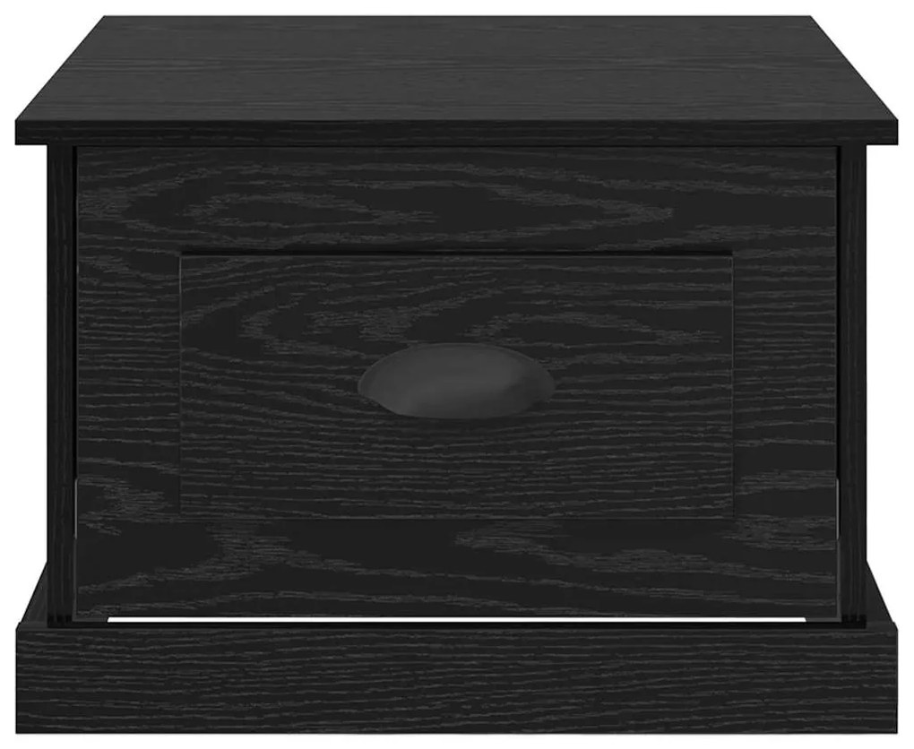 vidaXL Τραπεζάκι σαλονιού with Drawer Μαύρη δρυς 50 x 50 x 35 cm