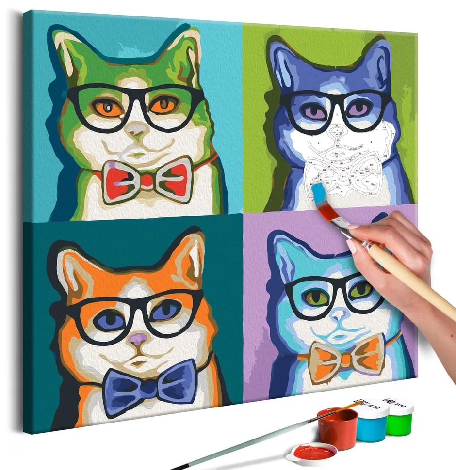 Ζωγραφική με αριθμούς Γάτες με γυαλιά