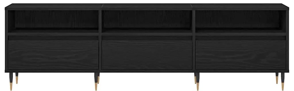 vidaXL Ντουλάπι TV Μαύρη δρυς 150 x 30 x 44.5 εκ. Επεξεργασμένο ξύλο
