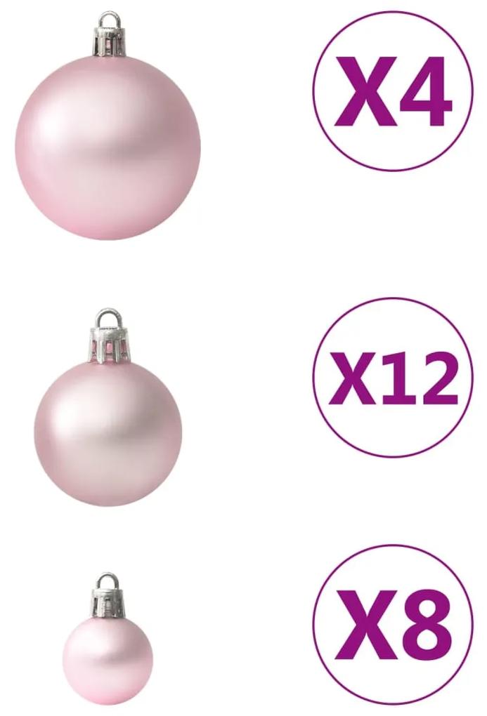vidaXL Χριστουγεννιάτικες Μπάλες Σετ 100 Τεμαχίων Ροζ