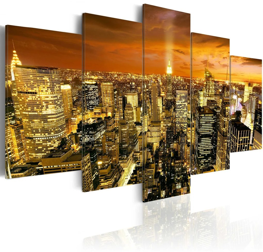 Πίνακας - New York: amber 100x50