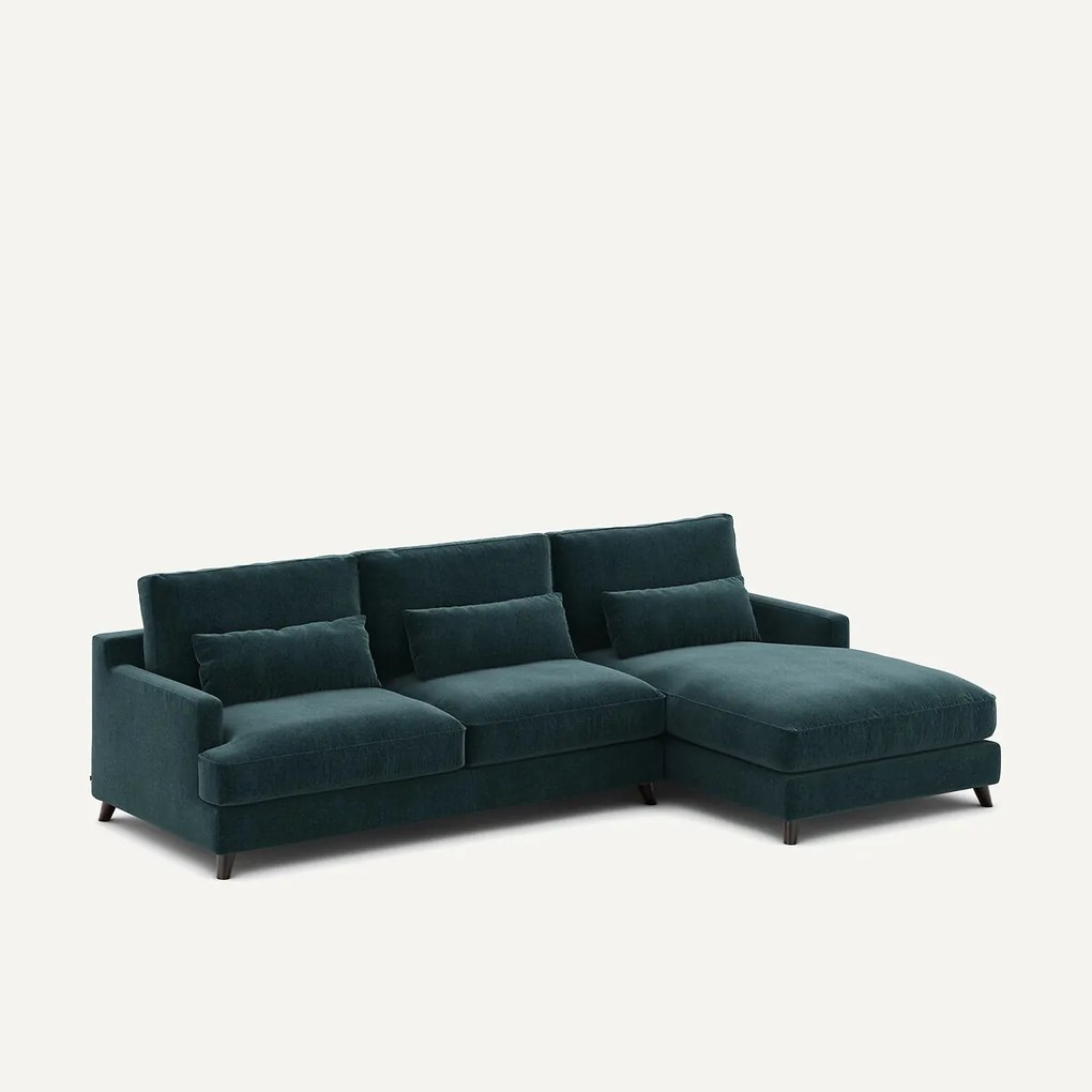 Γωνιακός καναπές από βελούδινο chenille, Alwine