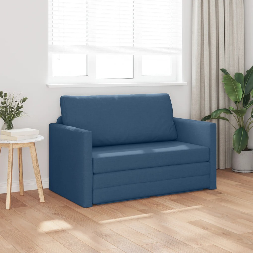 vidaXL Καναπές Κρεβάτι 2 σε 1 Μπλε 124x71x78 cm Ύφασμα