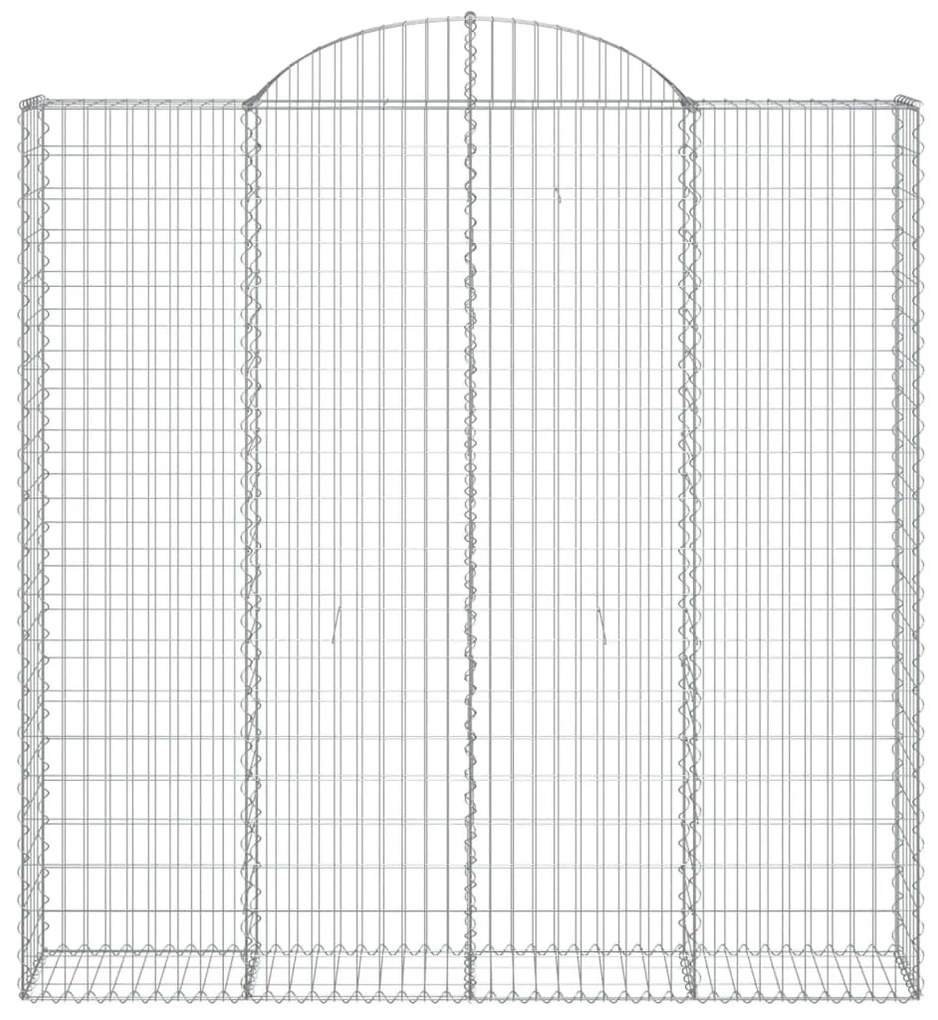 vidaXL Συρματοκιβώτια Τοξωτά 7 τεμ. 200x30x200/220 εκ. Γαλβαν. Ατσάλι