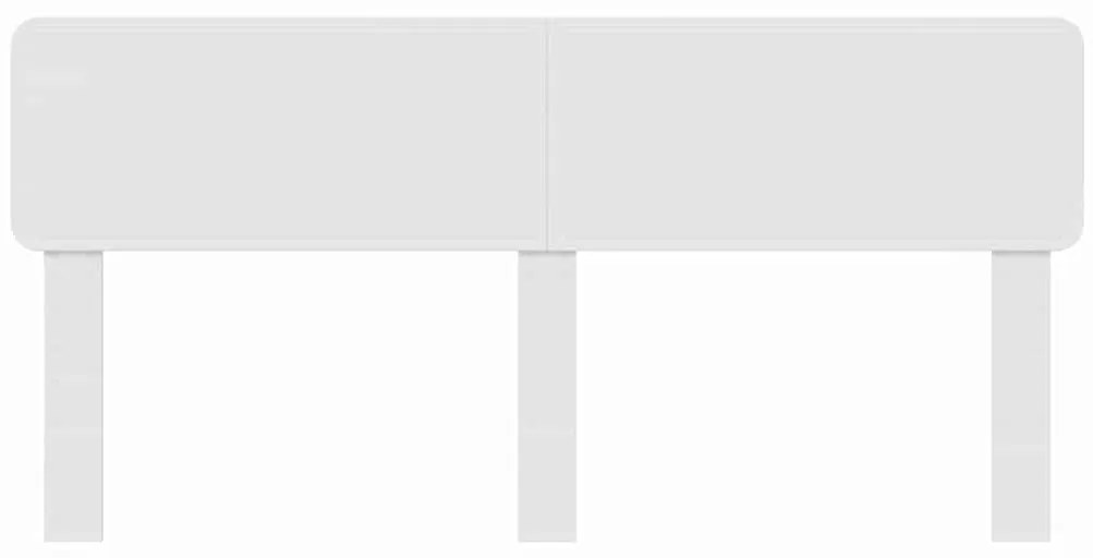 vidaXL Κεφαλάρι με κεφαλάρι Λαμπερό Λευκό 200 cm Επεξεργασμένο ξύλο