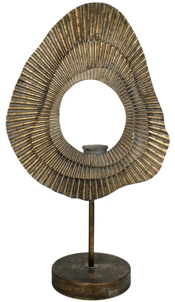 Κηροπήγιο ArteLibre Καφέ Μέταλλο 30x15x52cm-05153315