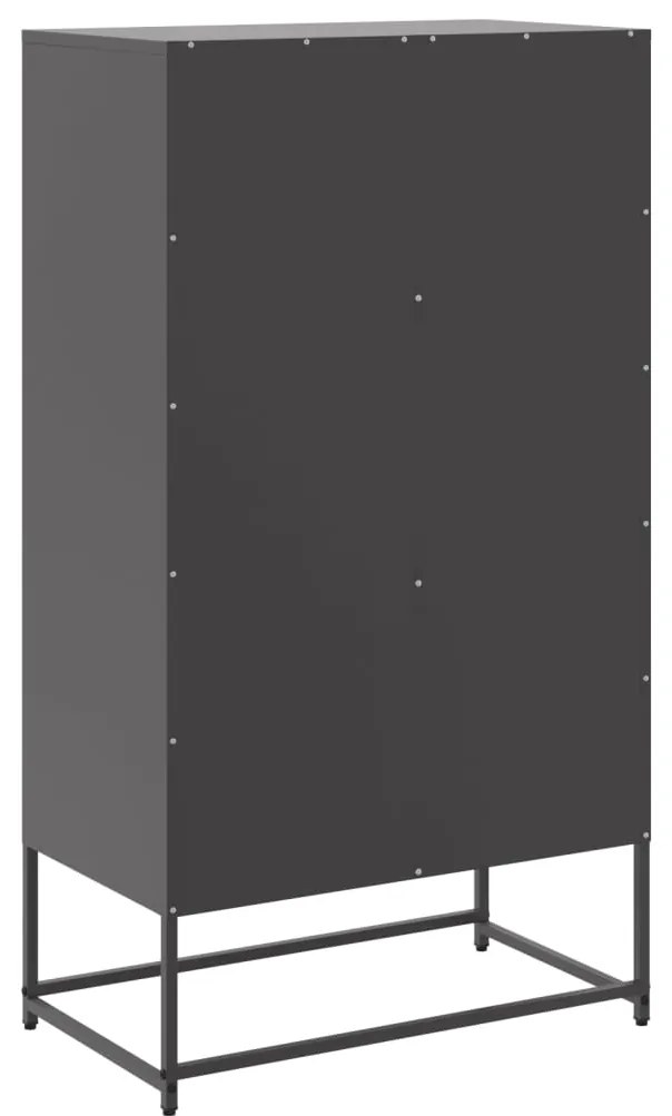 Ραφιέρα Μαύρη 68,5x38,5x123,5 εκ. από Ατσάλι - Μαύρο