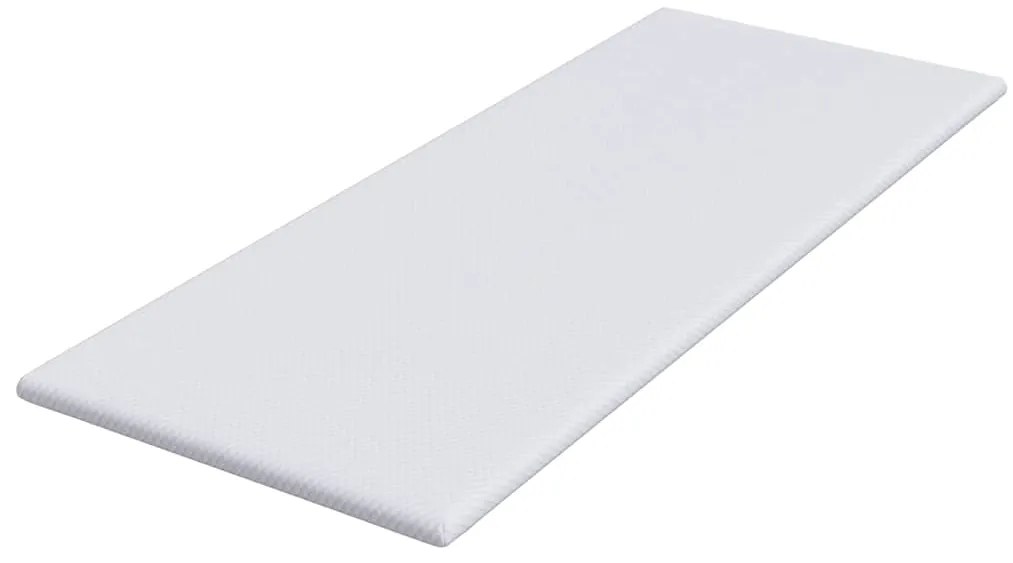 vidaXL Στρώμα επικάλυψης Λευκό 80 x 200 cm Υφασμα Jacquard