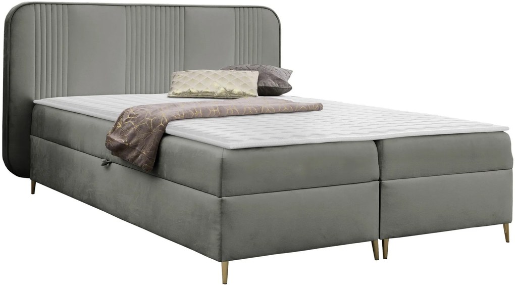 Επενδυμένο κρεβάτι Fandy-Gkri-140 x 200 - 205.00Χ170.00Χ135.00cm