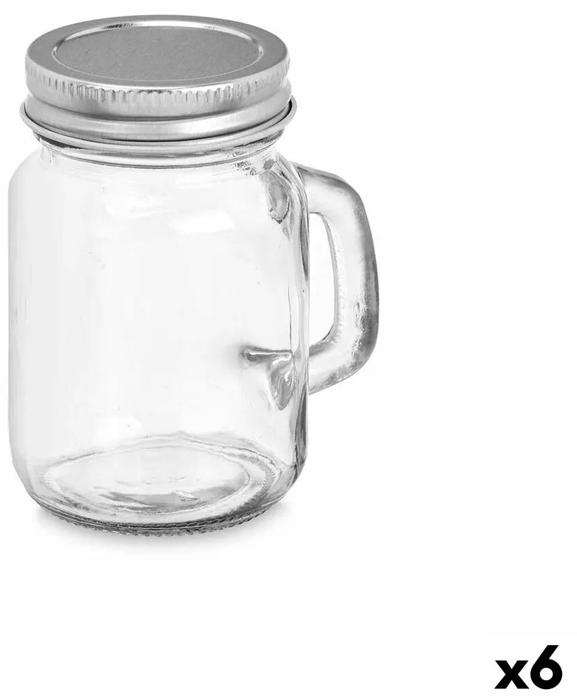 Βάζο Vivalto Διαφανές Ασημί 120 ml (x6)