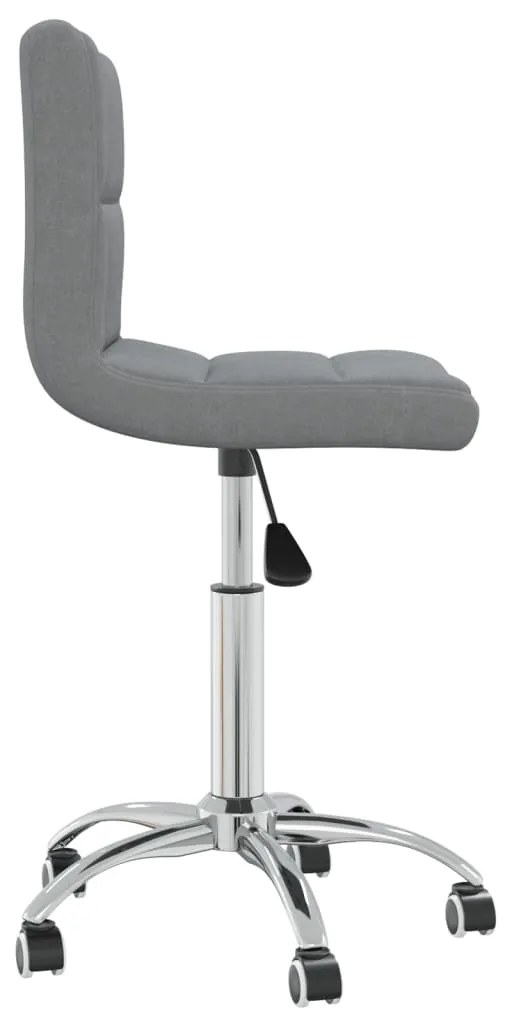 vidaXL Καρέκλα Τραπεζαρίας Περιστρεφόμενη Ανοιχτό Γκρι Υφασμάτινη